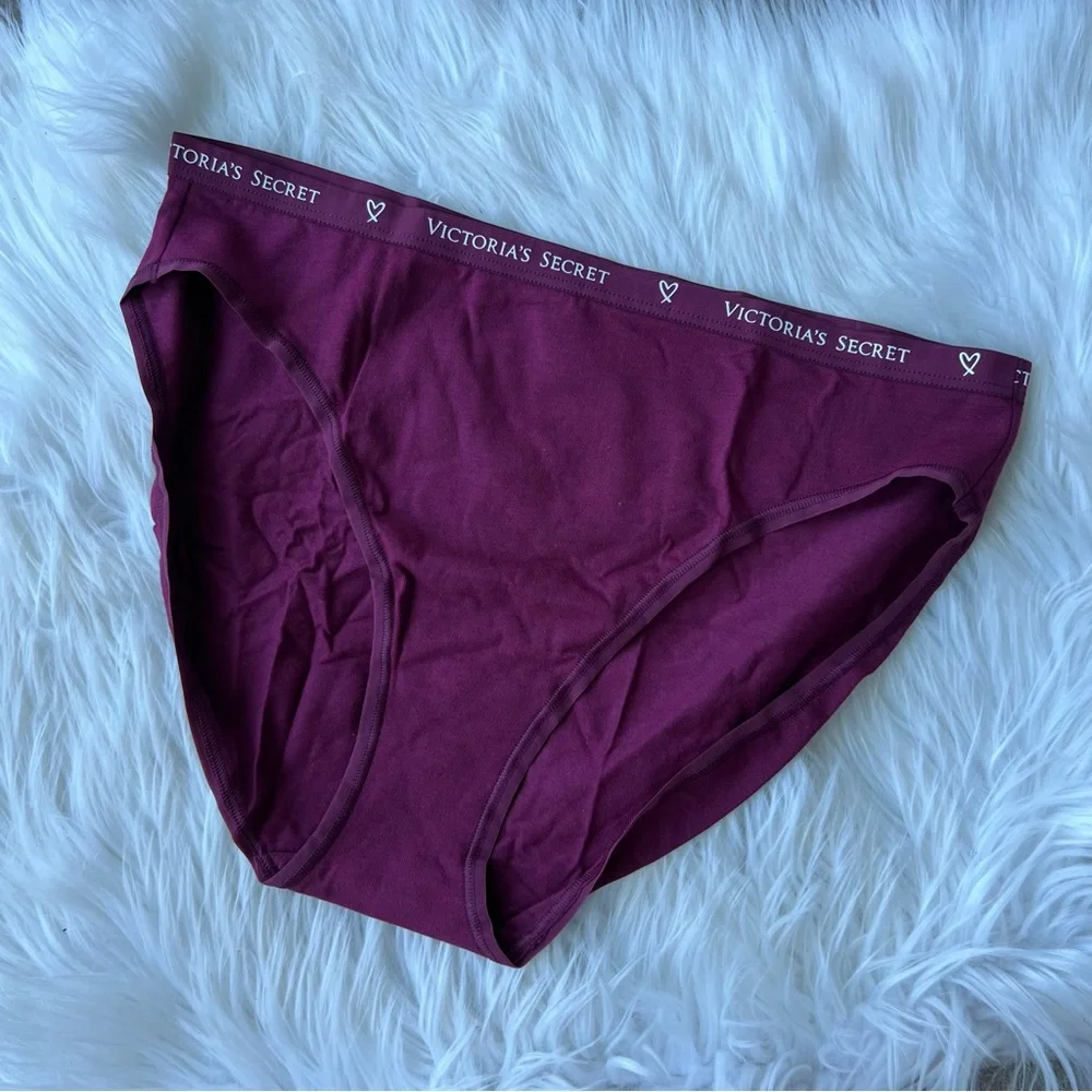 Victoria’s Secret Burgundy Red High Waisted Bikini Cut Panties - Picture 1 of 3